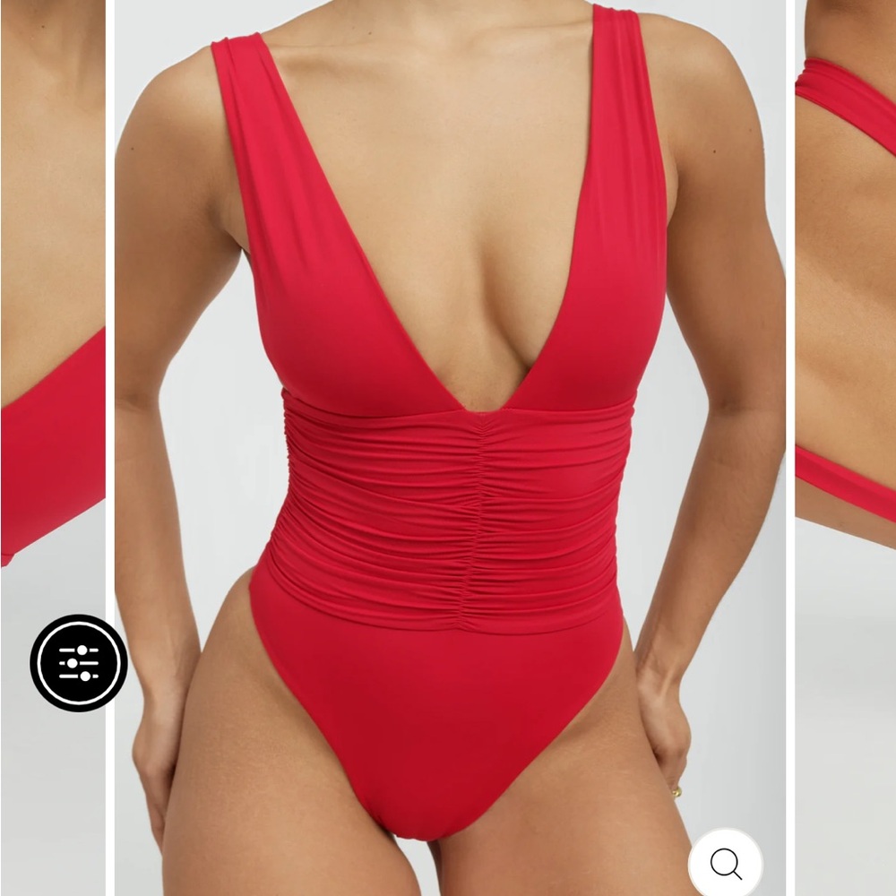 Riot Swim Echo One Piece - Fire Red Moderate Coverage